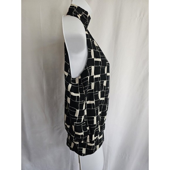 Id|entity Blouse Lord & Taylor Silk Black Blouse Size 8 - Picture 6 of 9